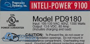 Philips PET/CT  Inteli Power 9100 Series 80 AMP Converter Charger, PN PD9180V