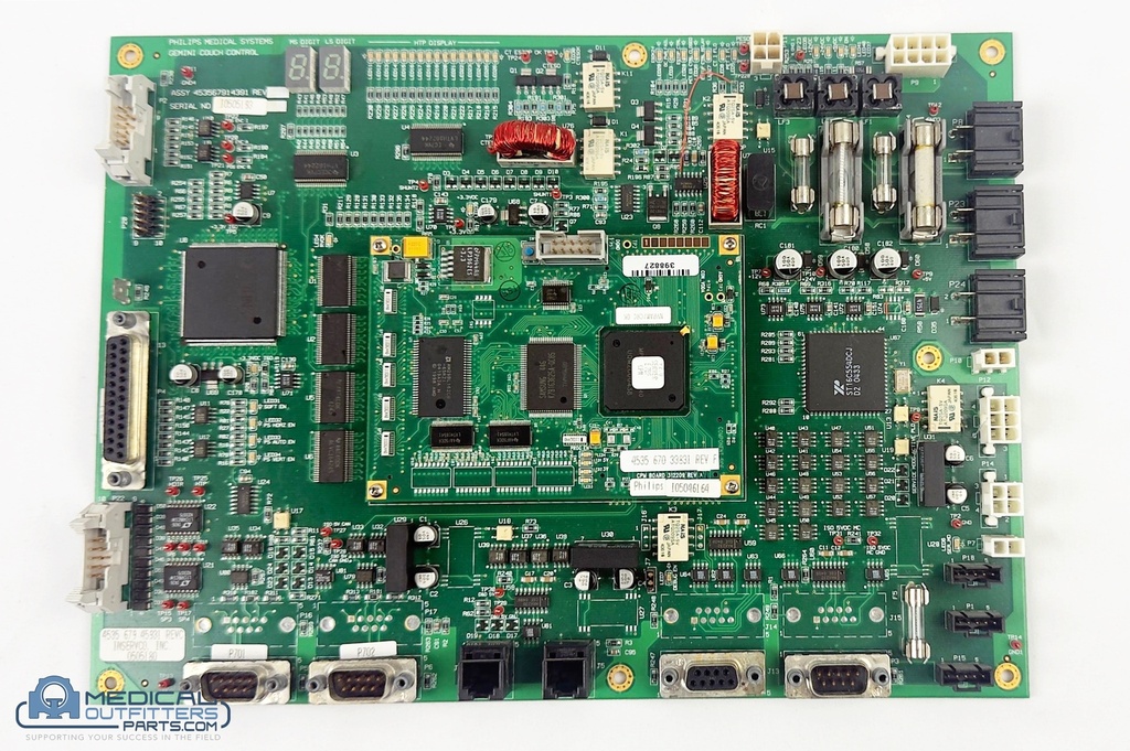 Philips PET/CT Gemini Couch Control Board W/CPM Module, PN 453567945931, 453567914391