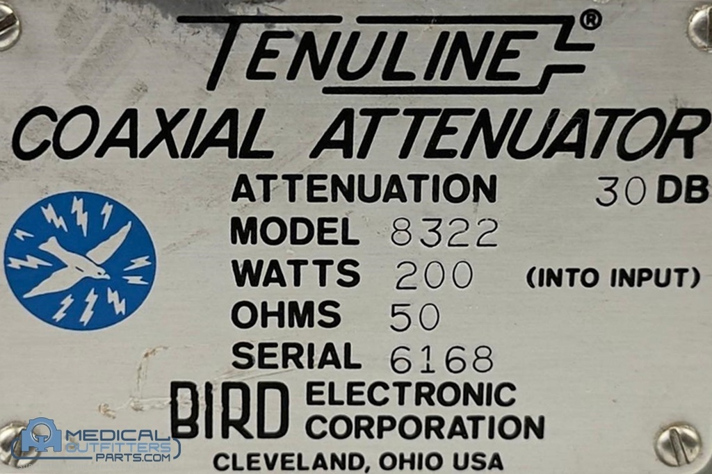 GE RF Coaxial Attenuator Gradient Dummy Load  And Two Cables, PN 8322 , JUSTIN