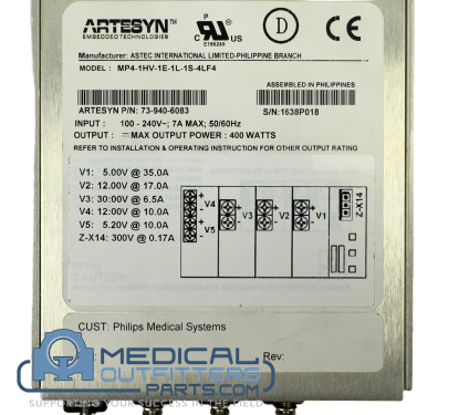 Philips MRI Achieva 3.0T PSU iMP4 High Voltage Module, PN 452213311271