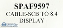Carestream DRX Revolution Cable SCB to 8.4 Display, PN SPAF9597