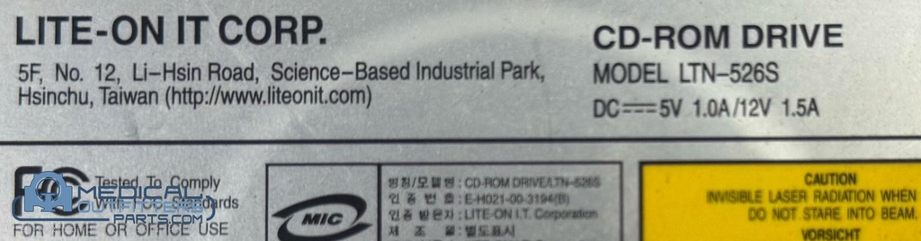 Lite Cd-Rom Drive, PN LTN-526S