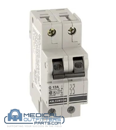 Altech Corp Circuit Breaker, Thermal Magnetic, Handle, 12A, 2 P, G Trip, V-EA Series, PN 2GU12