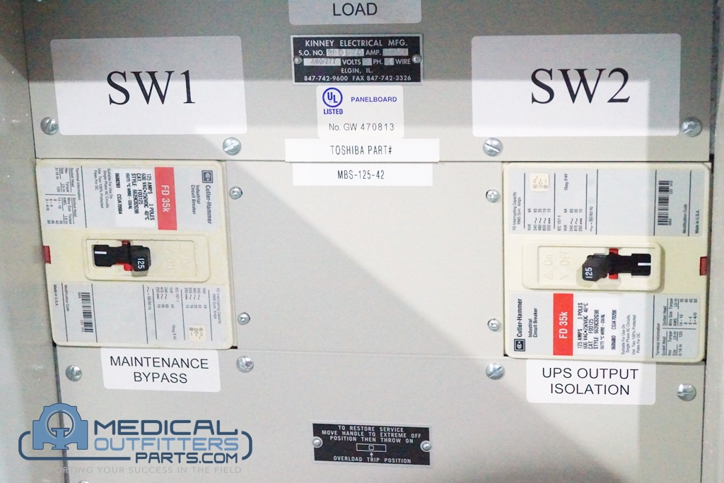 Toshiba Breacker Mantenaince ByPass Switch, PN 