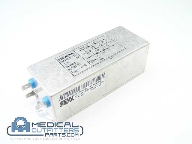 Siemens Power Line Filter, 250VAC, 8A, 50/60HZ, PN B84113-S1-B60