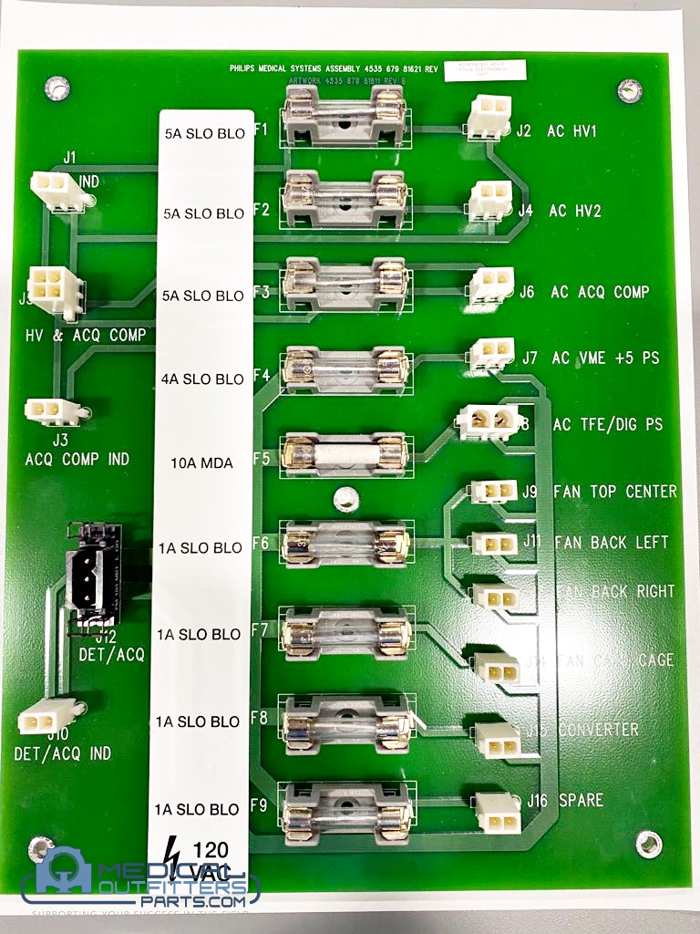 Philips PET/CT Assy, PET AC Distr. Board, PN 453567981621