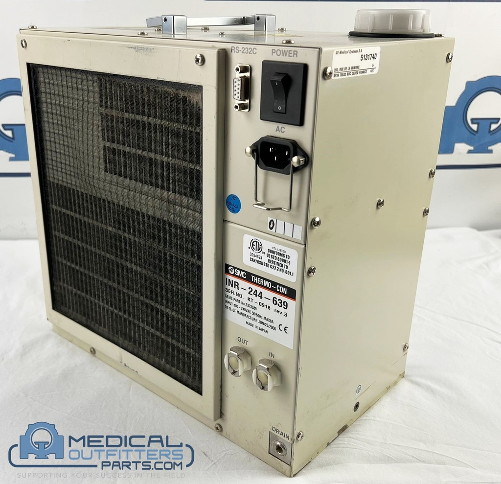 SMC X-Ray Thermo-Com Recirculating Temperature Controller Input:100-240VAC 50/60Hz, MAX8A, PN INR-244-639