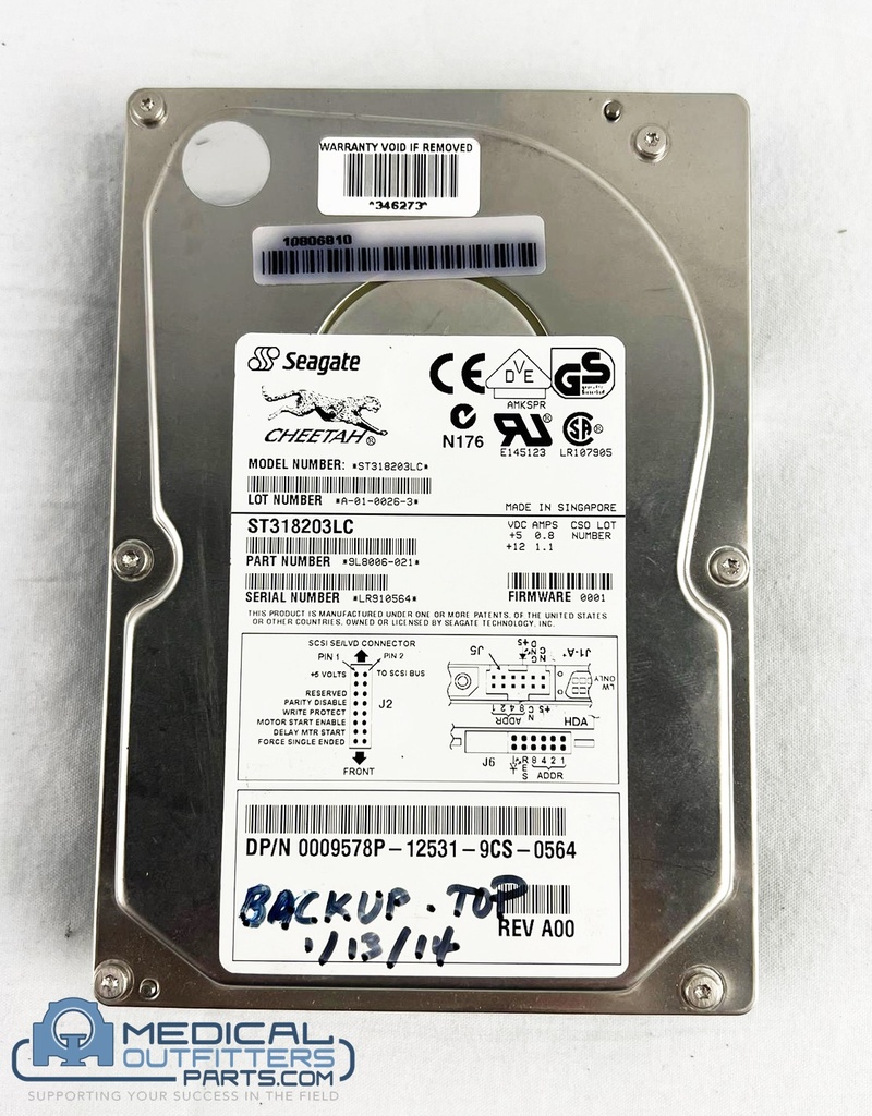 Seagate Cheetah 18LP 18.2GB 10000RPM Wide Ultra2 SCSI 80-Pin 1MB Cache 3.5-inch Hard Drive, PN ST318203LC