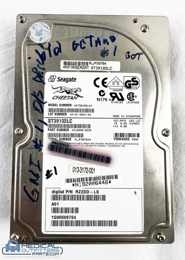 Seagate 9.1GB 10000RPM Ultra2 SCSI 80-Pin (LVD) Hot Swappable 3.5-Inch Hard Drive, PN ST39102LC