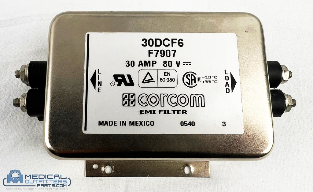 Corcom Line Filter 30 AMP 80V, PN 30DCF6, F7907