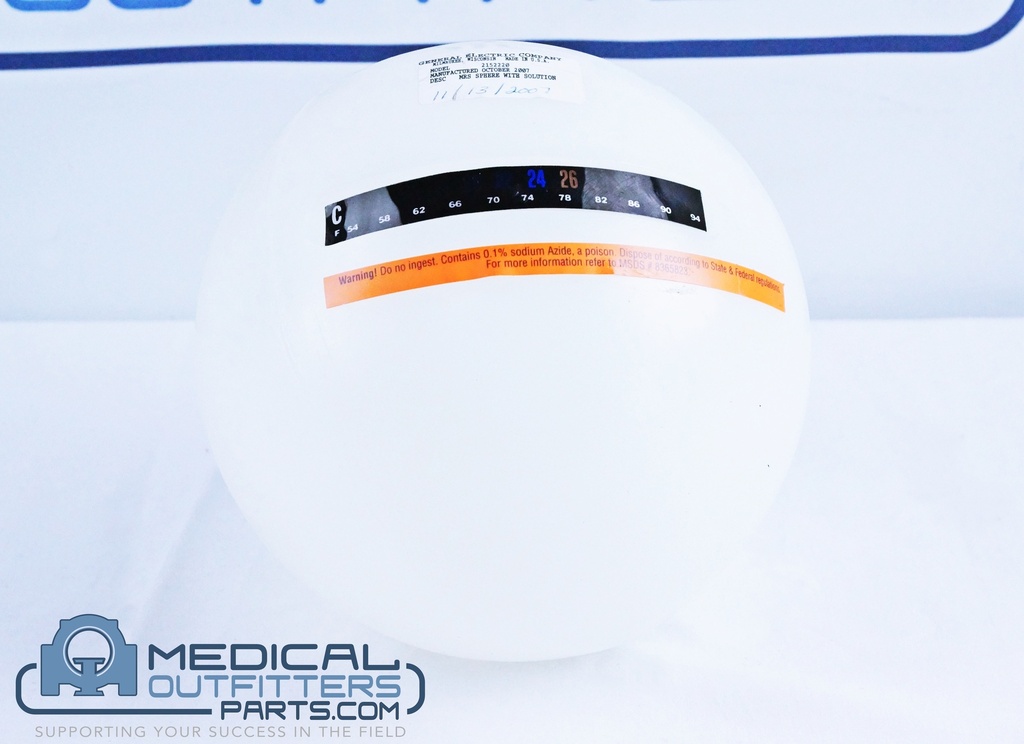 GE MRI 450W Head Sphere With Solution, PN 2152220