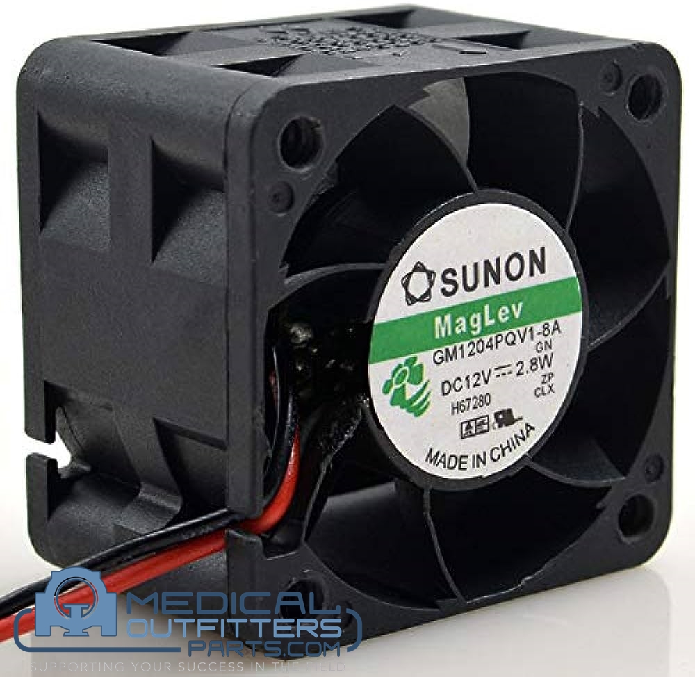 Sunon Fans 12VDC = 2.8W Square 40mm x 40mm Vapo-Bearing 15.3 CFM (0.428m³/min) 2 Wire Leads Fan Axial, PN GM1204PQV1-8A