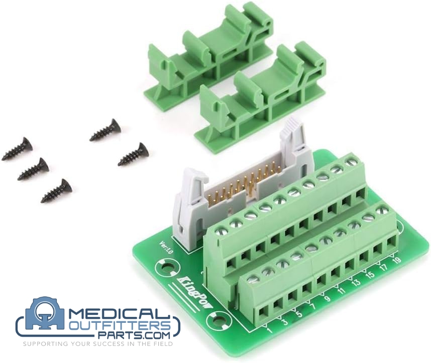 IDC20P 20Pin Male Header Breakout Board Module Terminal Block Connector PLC Interface with Bracket