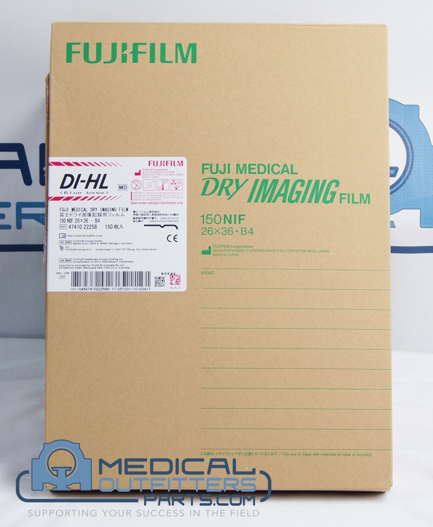 Fuji DI-HL Blue Base Dry Imager Film – 150 NIF 26X36* B4, PN 47410-22256