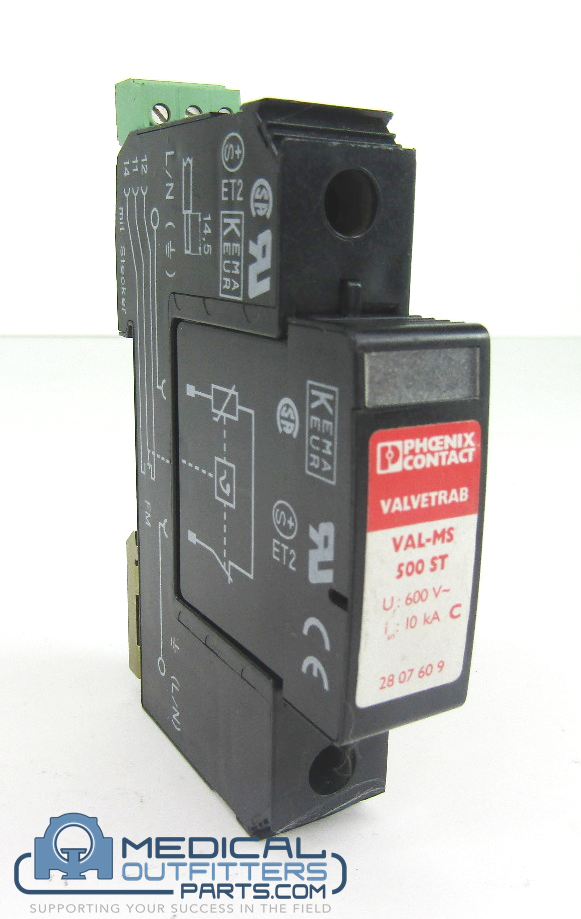 Phoenix Contact VAL-MS 500 ST Surge Arrestor  VAL-MS BE/FM Base, PN 2817738