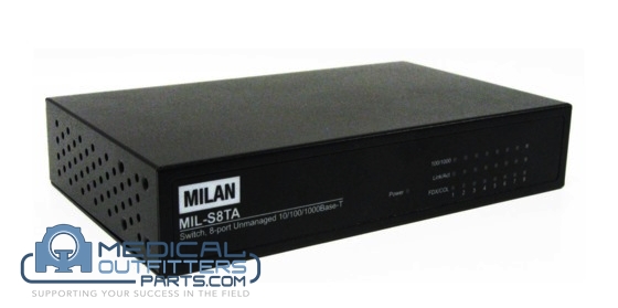 GE CT LightSpeed Goc6 8 Port Ethernet Switch, PN MIL-S8TA