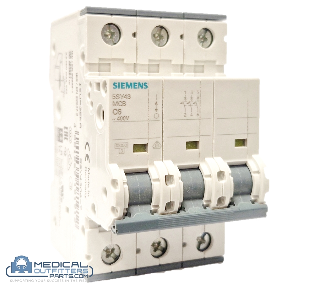 Siemens Circuit Breaker 3 Pole 6A-480V,PN 5SY4306-7