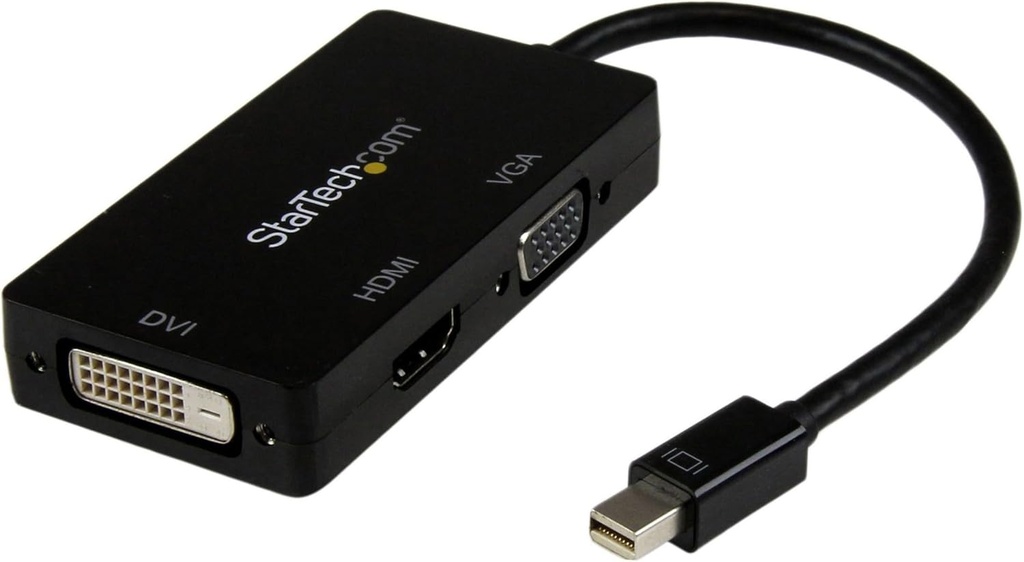 StarTech.com Adaptador Mini DisplayPort 3 en 1 - 1080p - Mini DP / Thunderbolt a HDMI / VGA / DVI, PN MDP2VGDVHD