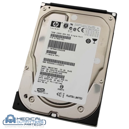 HP Hard Drive 72GB 1500 RPM, PN 417800-001