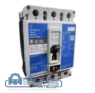 Siemens MRI Symphony Circuit Breaker 80A-600VAC Series C 3 Pole, PN FD 25K