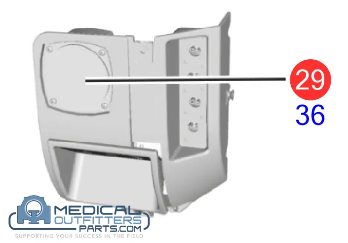 Siemens MRI Skyra 3.0T Loudspeaker 098, and Cover, PN 10591058, 11060714