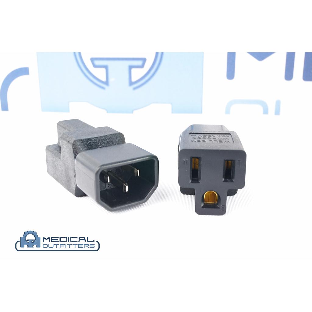 Welleen IEC C14 to 2 x Nema 5-15R Power Adapter Splitter C14 to 2 x US 3pin Socket /Plug, PN WA-0090