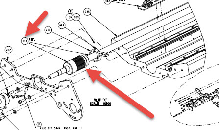 Philips Gemini PET/CT Couch Upper Pallet Lead Screw, PN 453567909672