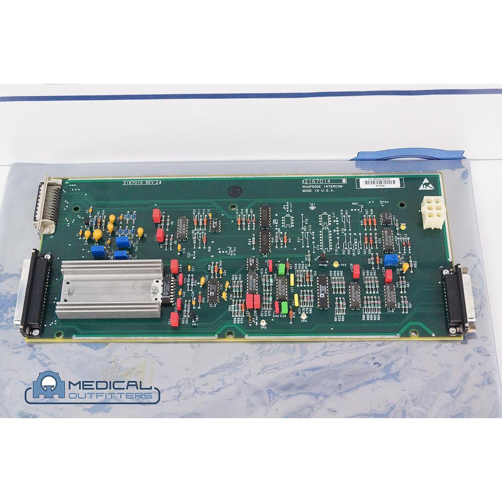 GE CT Lightspeed 16 Slice Rhapsode Intercom Board, PN 2167014