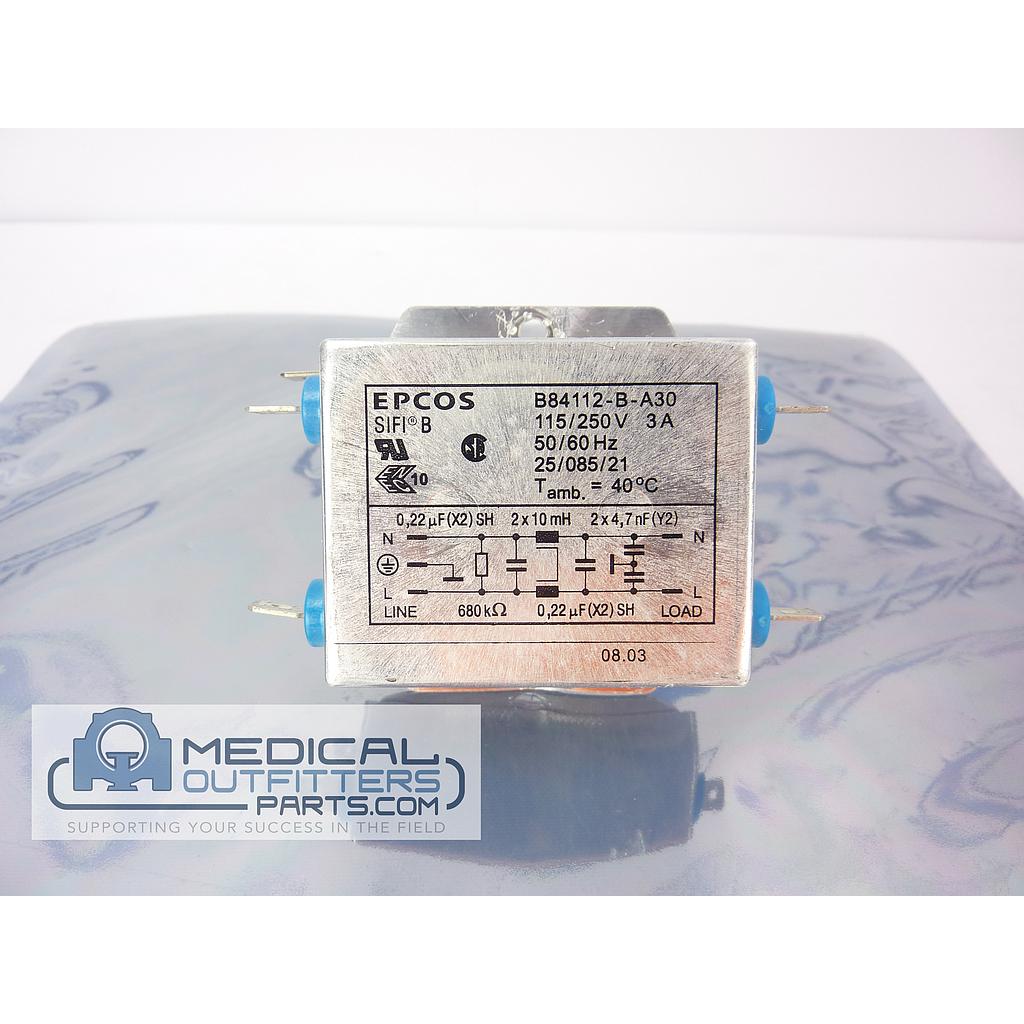 Siemens Sensation Noise Filter 3A, 250V, 50-60 Hz, PN 4694766, B84112-B-A30