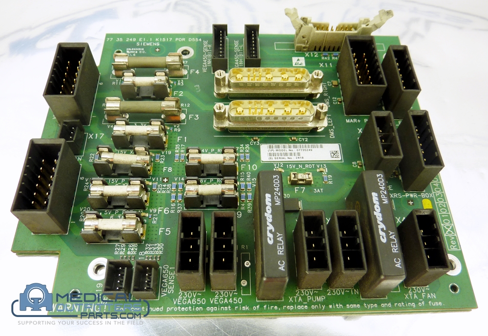 Siemens CT Emotion PDR D554 Board, PN 7735249