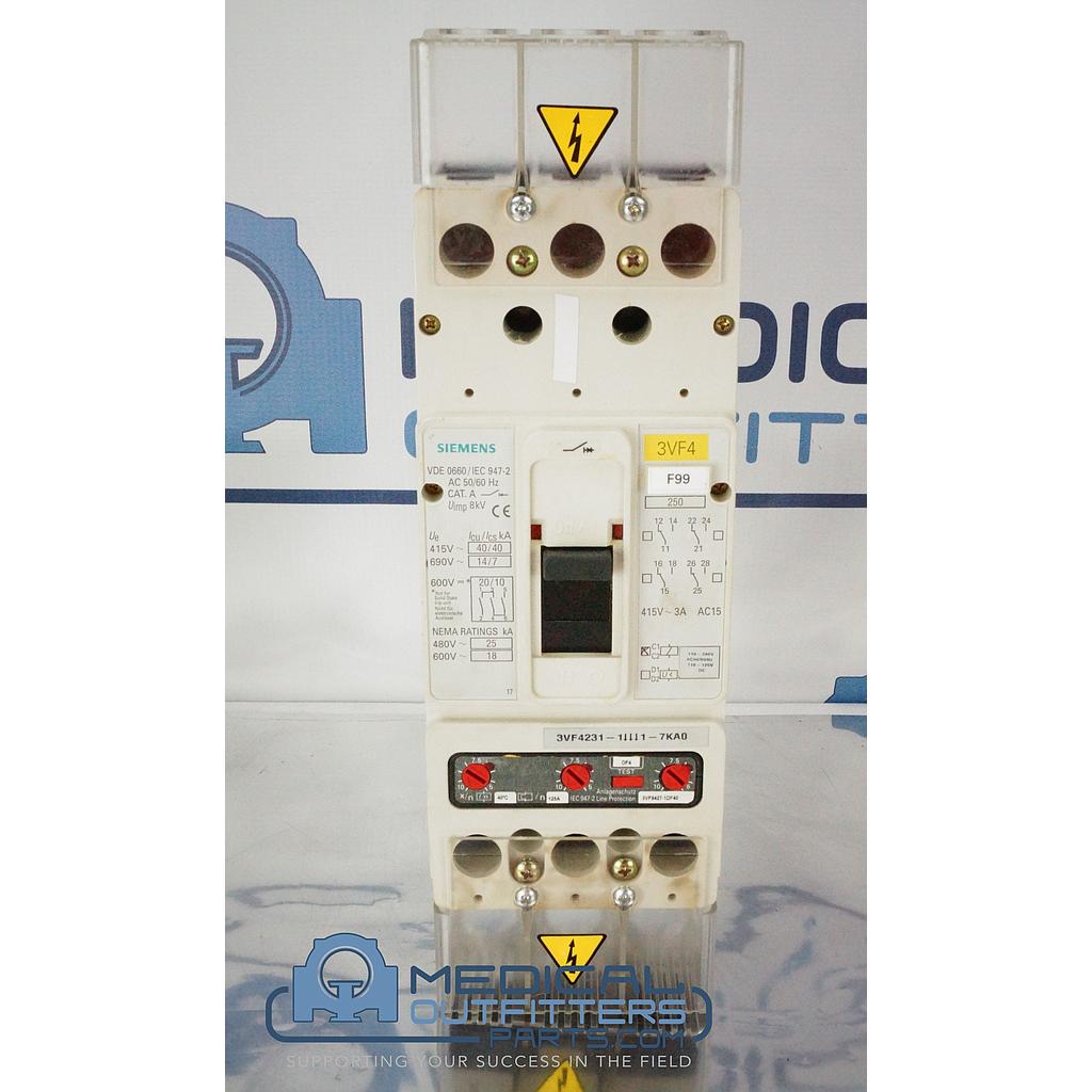 Siemens CT Sensation Motor Overst SW 125A, 600V, PN 3085156, 75104846T