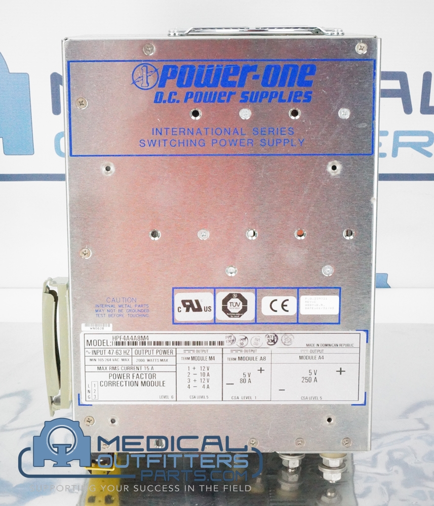 GE PET/CT Power Supply Switching, 47-63 Hz, 165-264VAC, 2000W, 15A, PN HPF4A4A8M4