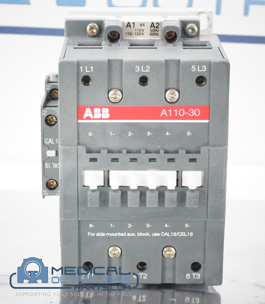 ABB 3 Pole Contactor, 160 A; 55 kW; 120 V Coil, PN A110-30