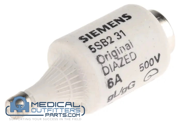 Siemens Fluoro Sireskop CX CX33 Diazed Fuse 6A, gG, 500V, PN 1005370