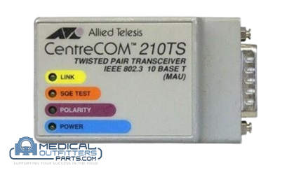 Centre COM Twisted Pair Transceiver IEEE 802.3 10 BASE T, PN 210TS