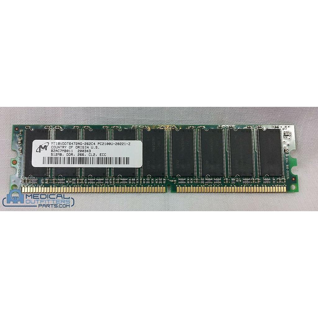 Dell 650 Random Access Memory Double Sided 512MB DDR 266MHZ CL2 ECC RAM, PN PC2100U-20221-Z