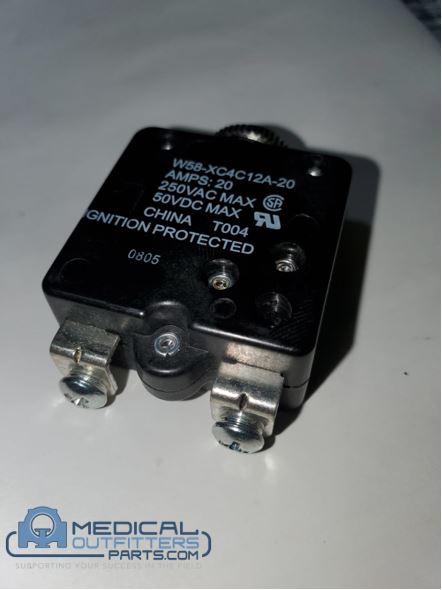 Philips Circuit Braker 20Amp. W58-XC4C12A-20, PN 453566501721
