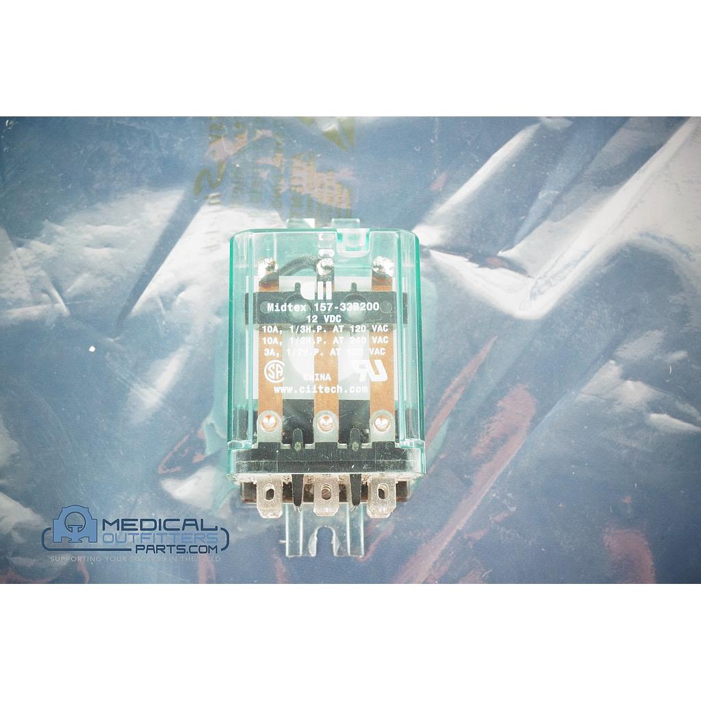 Philips CT Relay, 12VDC Plugin With Cover, PN 157-33B200
