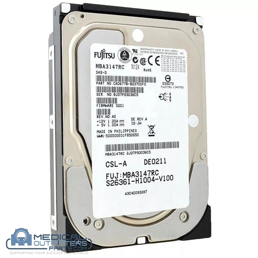 [MBA3147RC] FUJITSU Hard Drive 146GB, 15K RPM SAS - SCSI, PN MBA3147RC