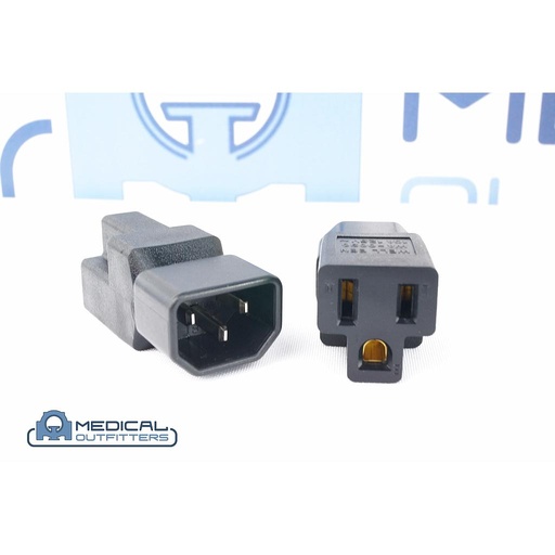 [WA-0090] Welleen IEC C14 to 2 x Nema 5-15R Power Adapter Splitter C14 to 2 x US 3pin Socket /Plug, PN WA-0090