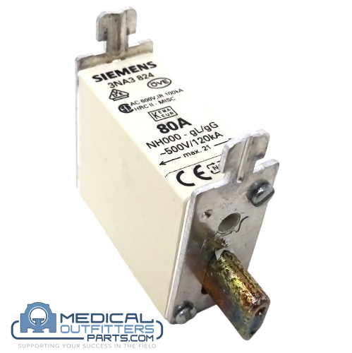 [3078557, 3NA3824] Siemens Sensation NH Fuse 80A, 500V, car.gG BG000, PN 3078557 