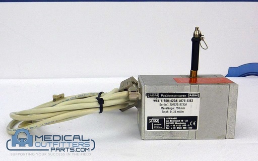 [4691200, WS1.1-750-420A-L075-SIE2] Siemens CT Sensation Displace Sensor 12V, 750MM, 4-20MA SE, PN 4691200
