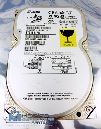 [9U2005-001] Philips Skylight Seagate Barracuda HDD Internal 36ES 18.4GB 7200RPM Ultra SCSI 68-Pin 2MB Cache 3.5-inch, PN ST318417W