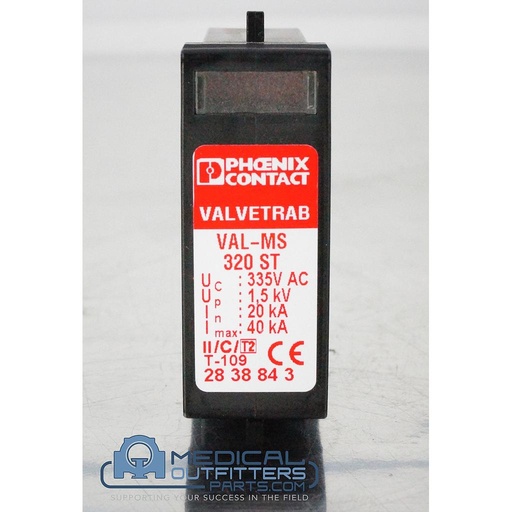 [2838843] Phoenix Contact Surge Protection Plug, VAL-MS,  Type 2, with High-Capacity, Base Element, Thermal Monitoring, Visual Fault Warning, PN 2838843, VAL-MS 320ST