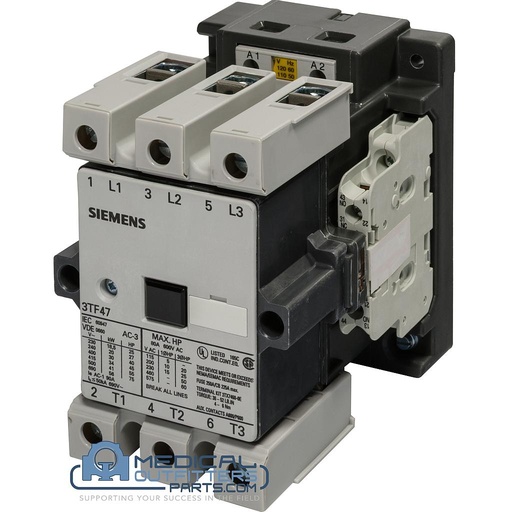 [10121550] Siemens Sirius 3-Phase IEC Rated Contactor, 25 HP at 230V and 50 HP at 460V, PN 10121550, 3TF47