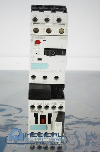 [3RV1011-1EA10] Siemens Sirius Circuit Breaker, Starter Motor Protector, 2.8-4A, 3 Pole, 52A, 690VAC, (include Contactor 3rt1015-1ab02), PN 3RV1011-1EA10