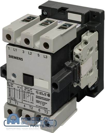 [10118363, 3TF46] Siemens MRI Symphony/Harmony Sirius IEC Contactor 80A, 600VAC, 3 Phase, 3 Pole, PN 10118363, 3TF46