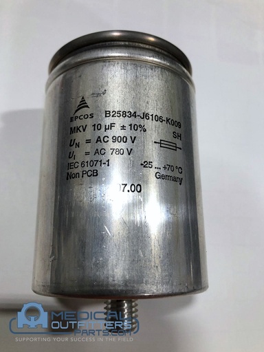 [4695631, B25834-J6106-K009, B25834-J6106-K009, epcos] Siemens Polydoros SX 65/80 Capacitor MP/K, 500nF, 10%, 900V, D60X115, PN 4695631