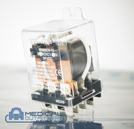 [453560200041, W389CX-13] Philips PET/CT Relay 3PDT, 24V, 20Amp, PN 453560200041, W389CX-13