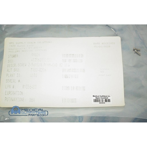 [453560112351] Philips Screw 2 - 56 x 3/8 PFHM-CAD 82 DEG, PN 453560112351